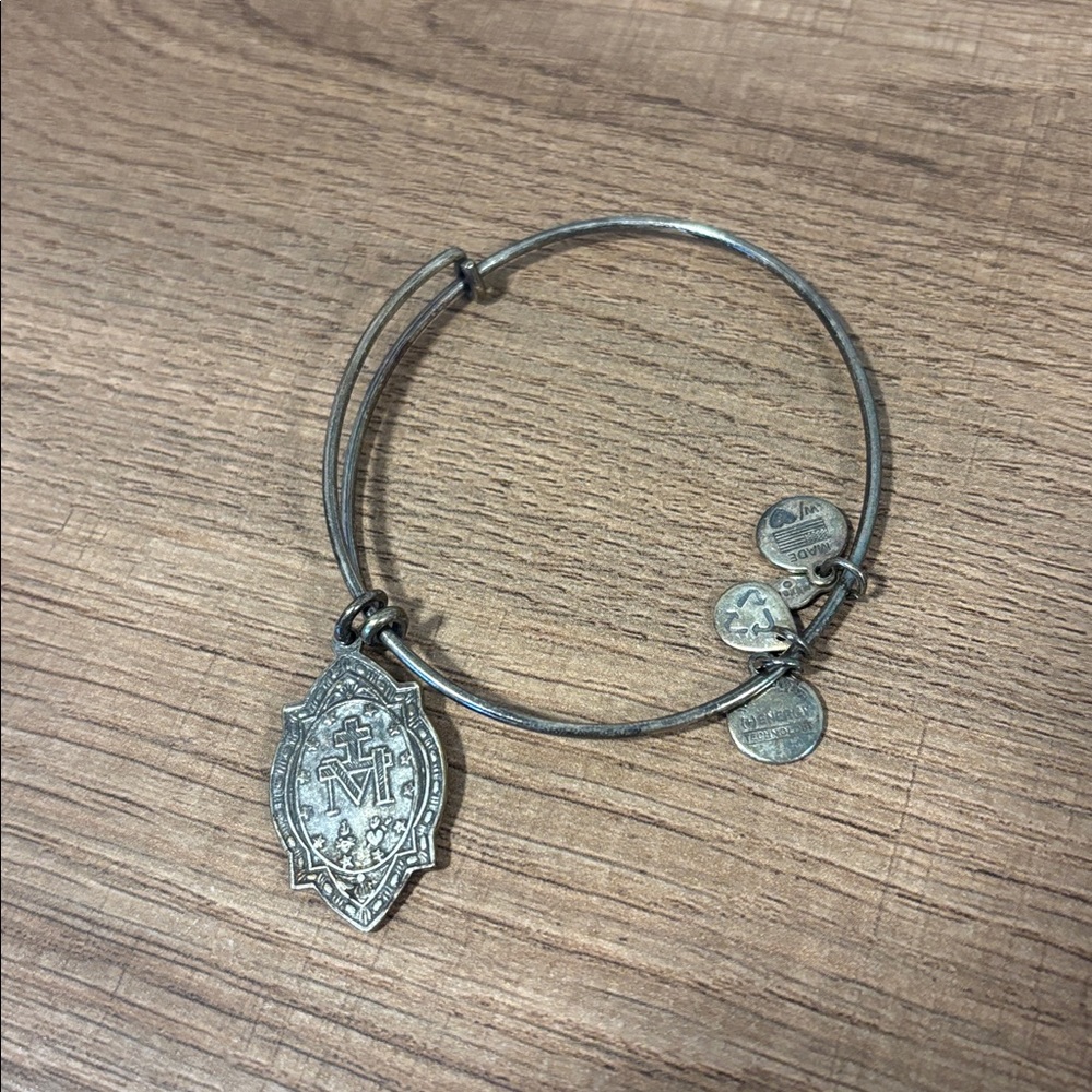 Alex and Ani Mother Mary silver bracelet - Picture 2 of 5